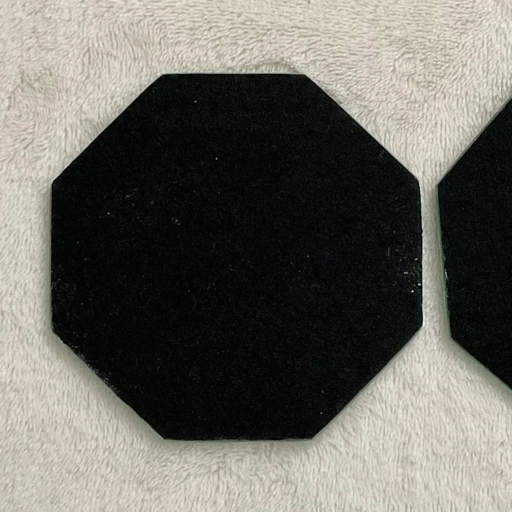 Vintage Beveled Mirror Coasters Set of 2 Octagon Art Deco Vanity Bar Cart Decor